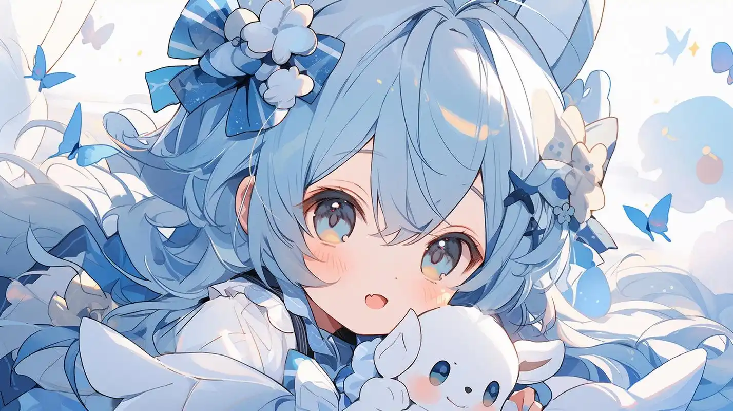 二次元# #二次元动漫# #萌妹子# #电脑壁纸# 盈盈笑靥浅如梦, 可爱萌