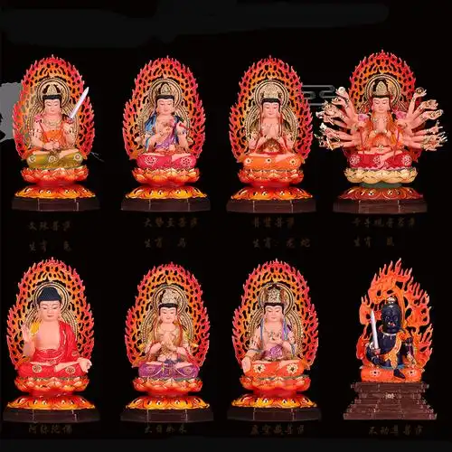八大守护神菩萨十二生肖本年佛居家供奉八大菩萨佛像摆件新品树脂