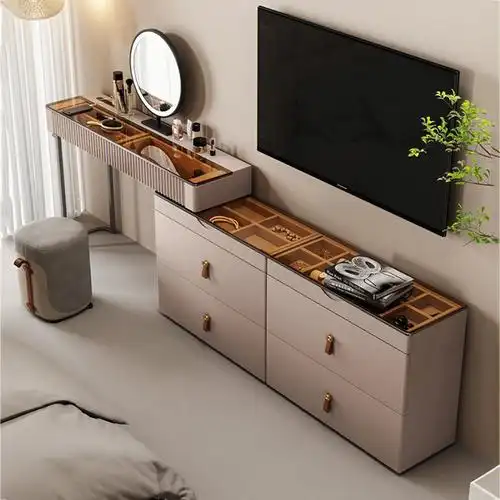 梳妆台斗柜一体床尾空间利用