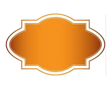 橙金色标签矢量素材