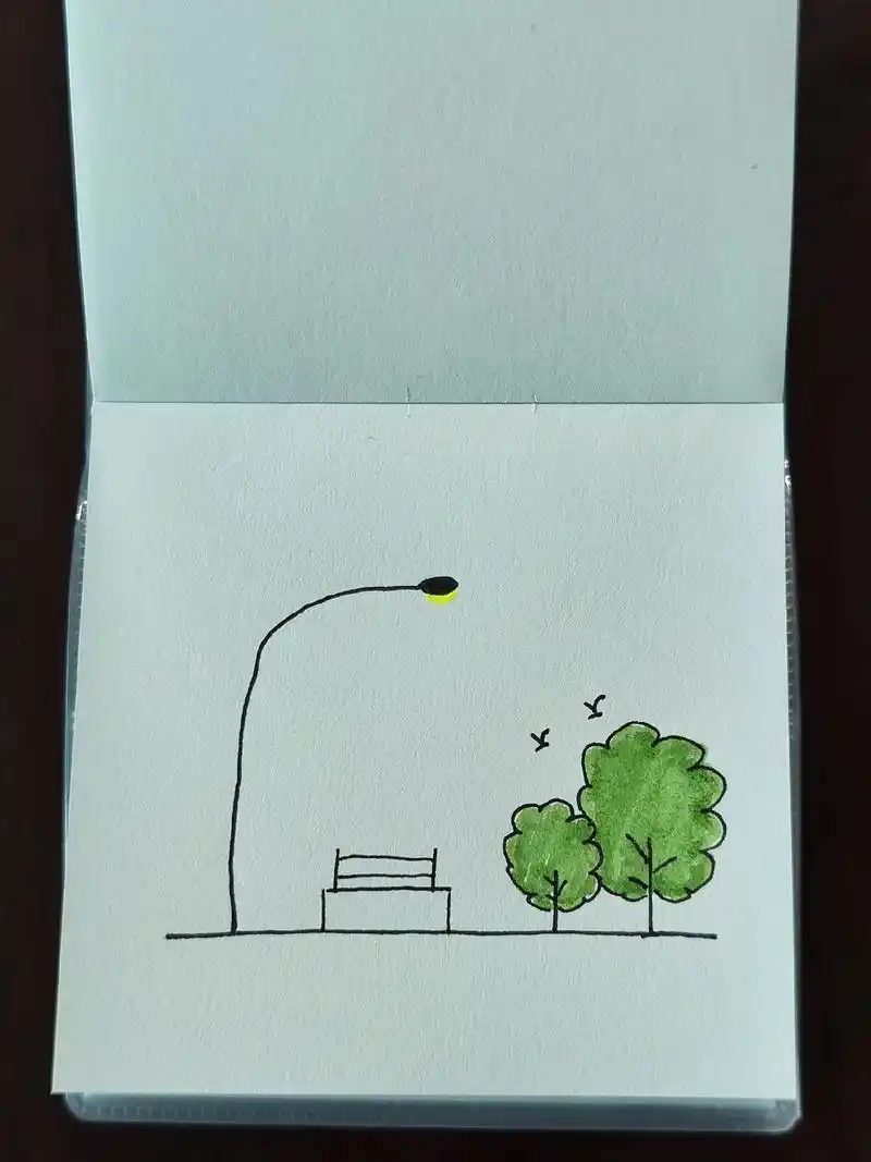 路灯简笔画.手抄报素材,给儿子留着#简笔画 #一起学画画 # - 抖音