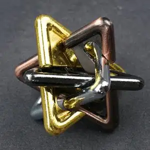 益智玩具金属鲁班锁孔明锁高难度解锁九连环老人孕妇无聊打发时.