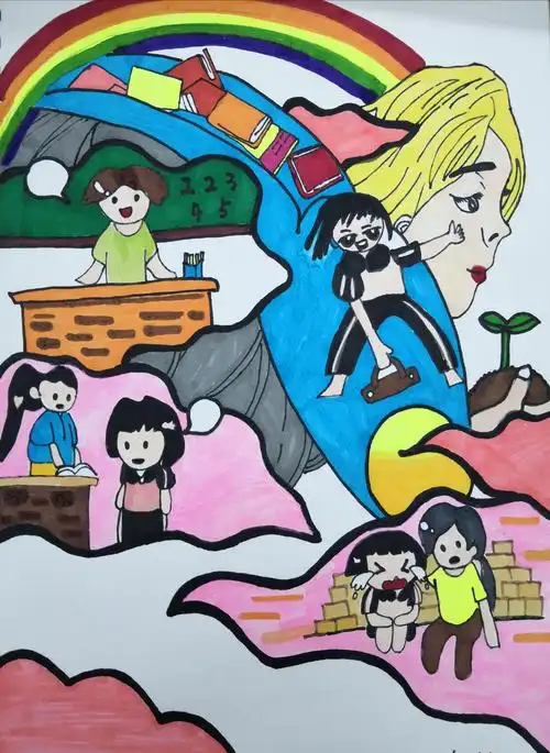 宁夏幼专第二附属幼儿园教师九月美术考核部分作品展示(主题:"乘风