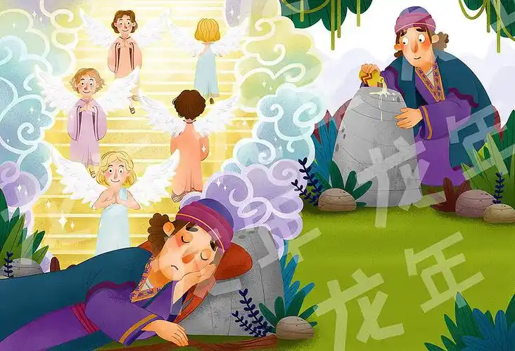 圣经故事《雅各骗祝福》|插画|商业插画|是龙年 - 原创作品 - 站酷