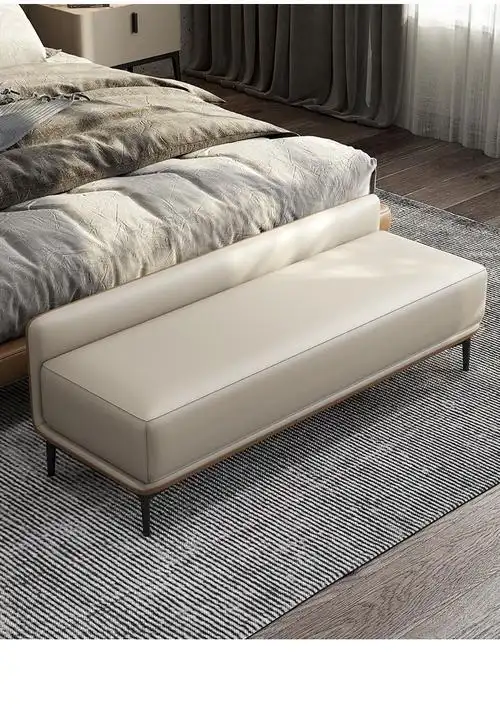 定制床尾榻床尾凳卧室床边凳简约现代床前榻网红换鞋凳衣帽间沙发凳米