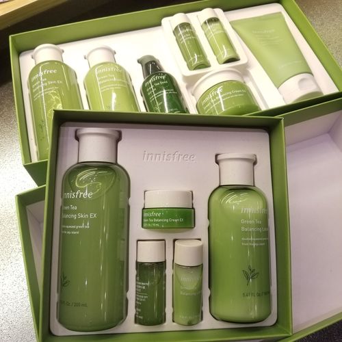 韩国innisfree悦诗风吟绿茶平价水乳套装补水保湿套盒清爽平衡型
