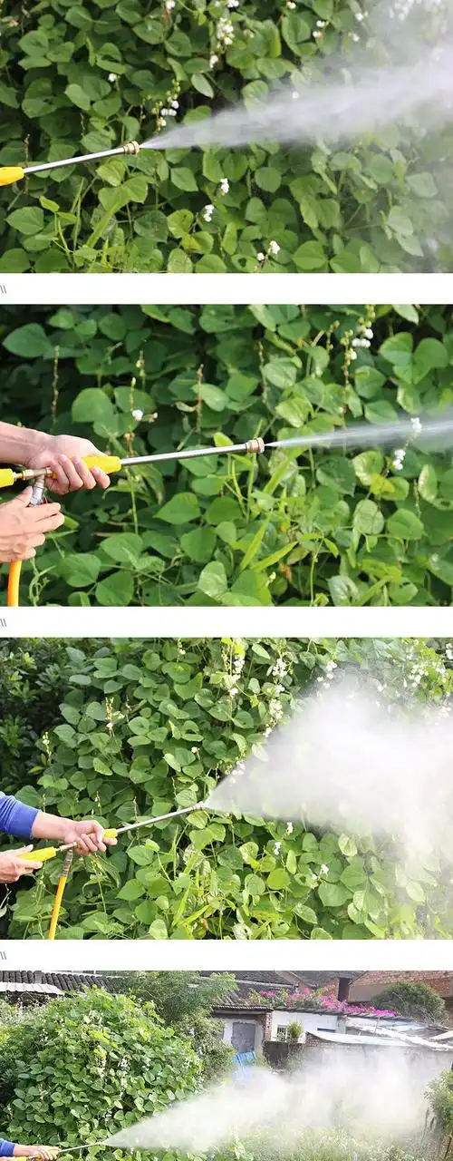 适用农用三缸柱塞泵高压打药泵喷雾器平头长喷枪大棚果树可调节雾化枪