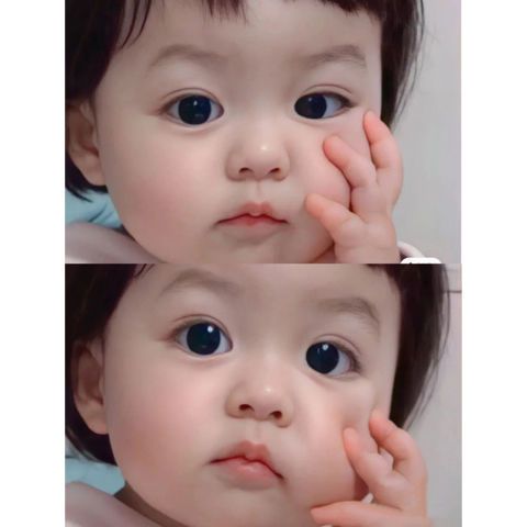 大眼宝宝海报娃娃图像备孕小公主龙凤胎宝宝贴纸孕妇大眼睛婴儿画