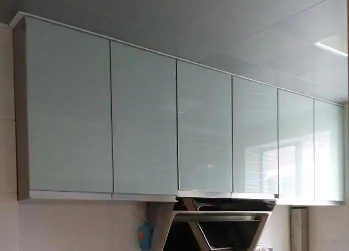 晶钢门买家晒图钢化玻璃橱柜门板定做厨房金刚定制门板