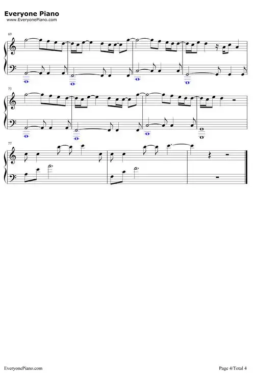 perfect钢琴谱-hedley4