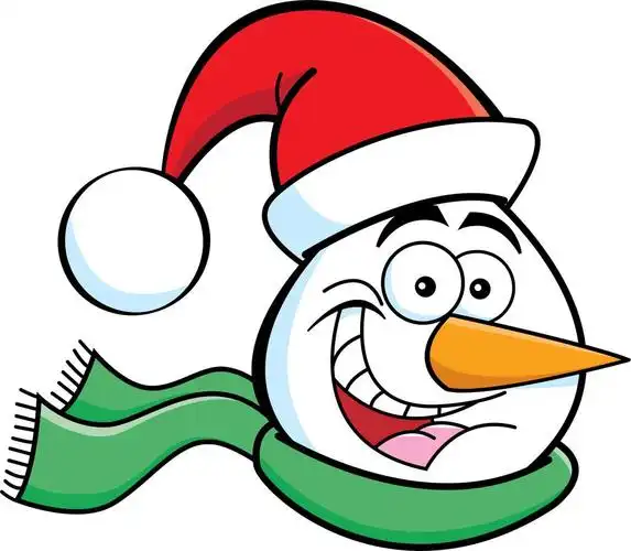 雪人头,雪人头的卡通插图