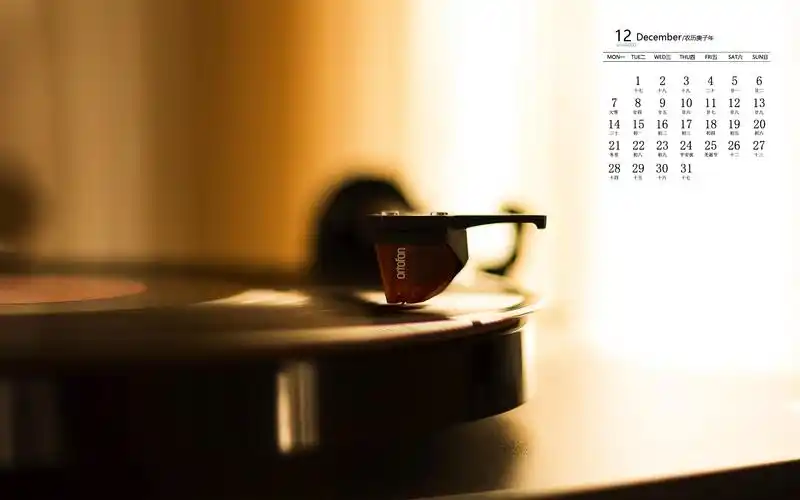 首页 桌面壁纸 日历壁纸 2020年12月复古怀旧风留声唱片日历壁纸上一