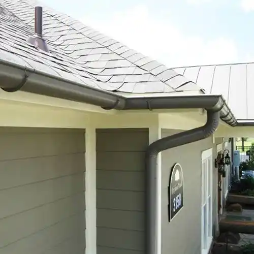 江西瑞金房檐彩铝天沟洋房檐沟滴水槽金属圆形雨水管品种多样