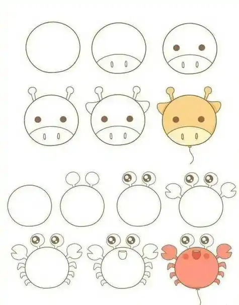 圆圈创意简笔画快来看看圆形简笔画图片大全圆形简笔画图片大全集图案