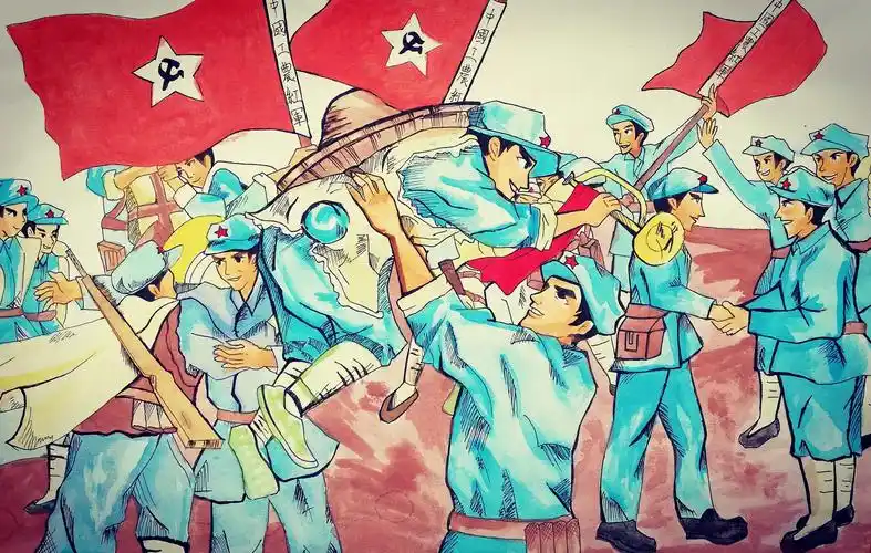 红军三大主力会师    钟丽莎(八三班)