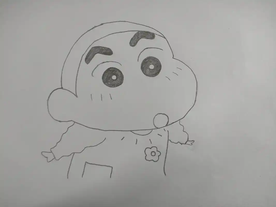 小新#简笔画的日常 #可爱简笔画 #蜡笔小新  - 抖音