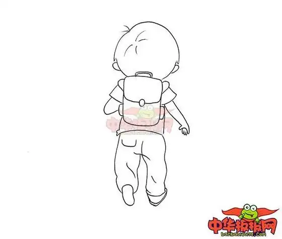 卡通人物背影简笔画视频