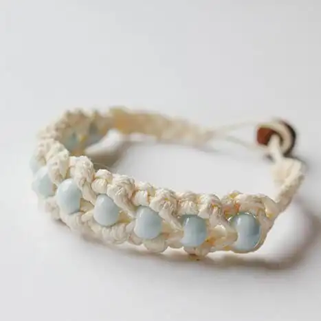 南国瓦瓷|手工饰品首饰陶瓷珠编织手链手绳小清新森女文艺配饰