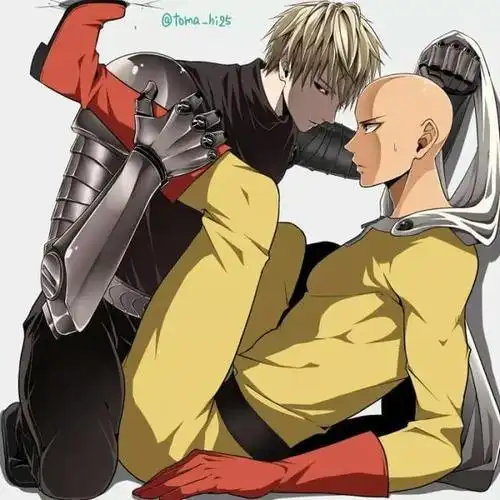 一拳超人杰诺斯和琦玉老师配一脸,情侣装和结婚照