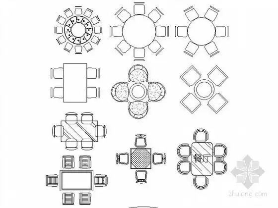 分享现代cad家具图块资料下载