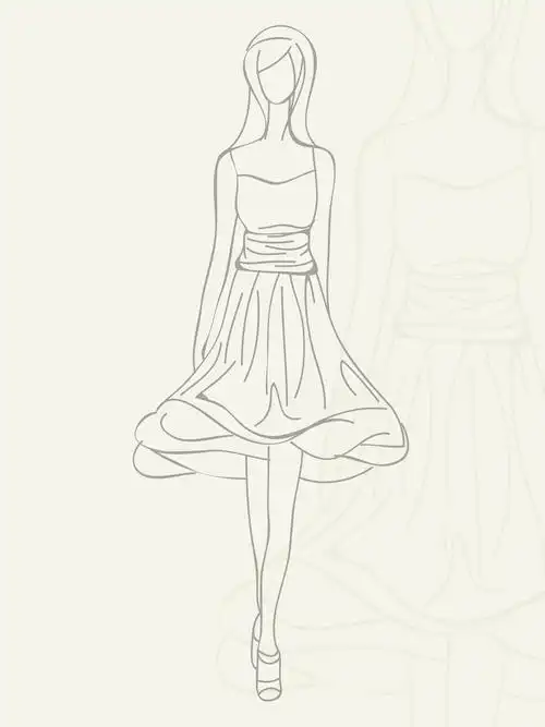 时尚背景漂亮的模特