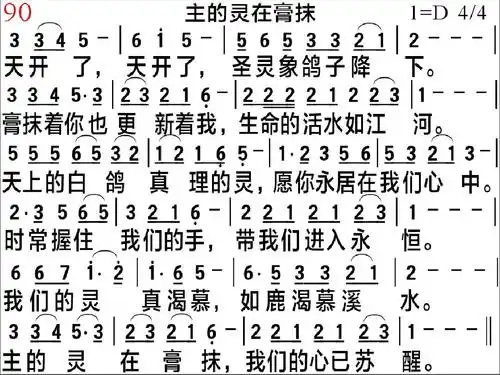 90,主的灵在膏抹