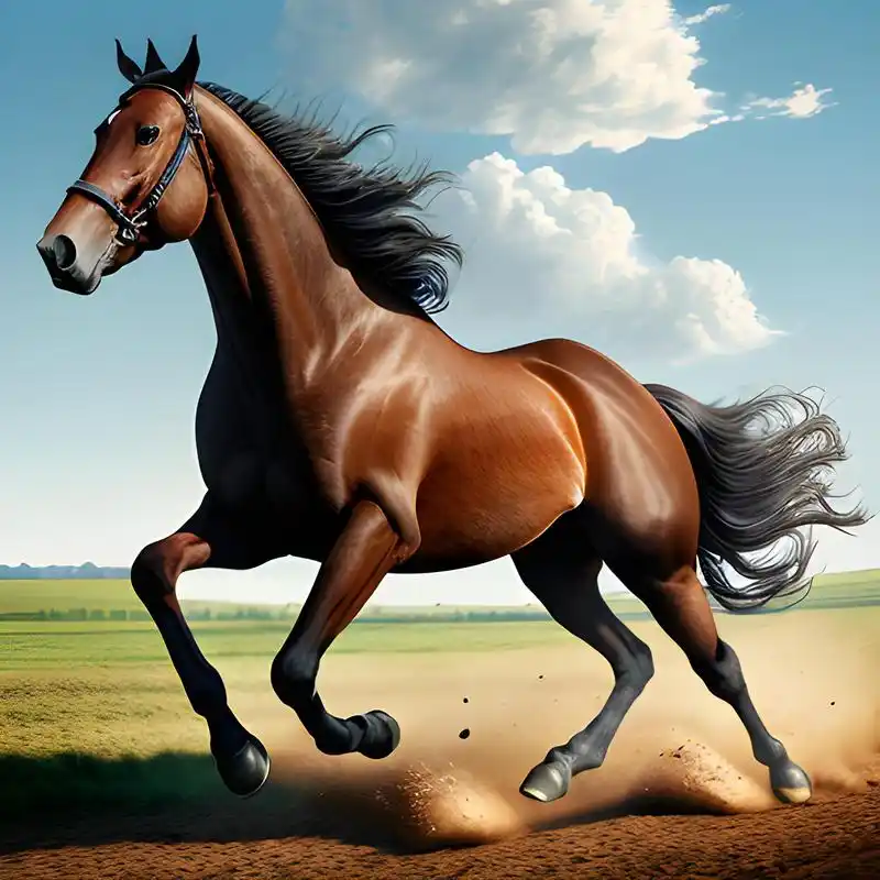 一匹奔腾的骏马,在辽阔的大地上飞奔(二)