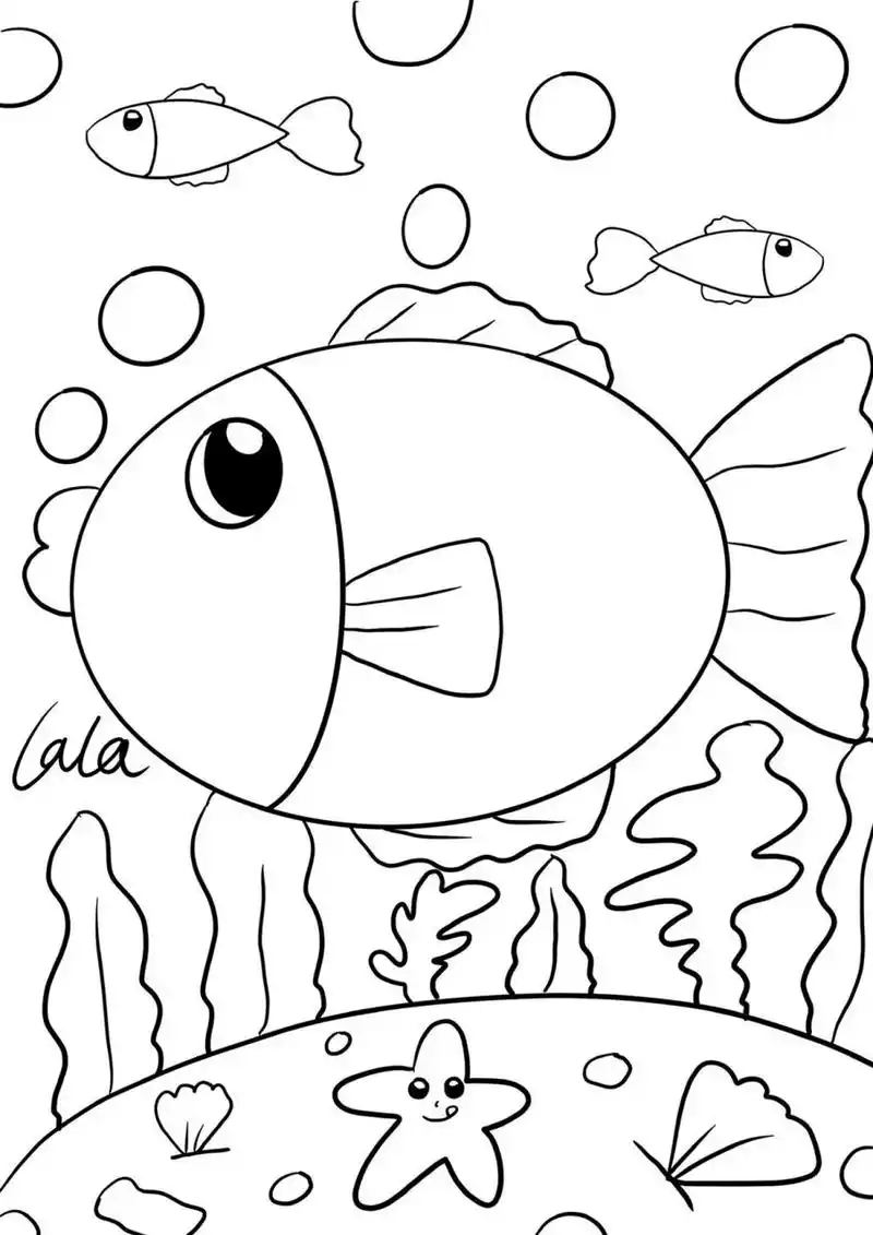 小鱼儿童创意画. 大胖鱼🐟🐟来了