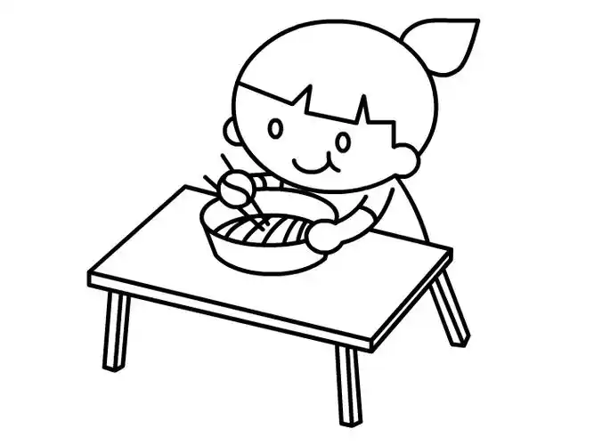 吃饭怎么画 吃饭的画法-养娃家