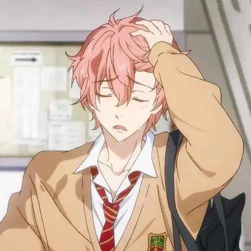 free!#谁能拒绝一位可爱的粉毛帅哥呢!kiss me#鴫野贵澄##二次元
