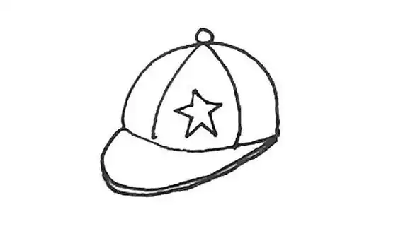 帽子简笔画 一步步教你画鸭舌帽简笔画教程步骤图片大全,简笔画图片