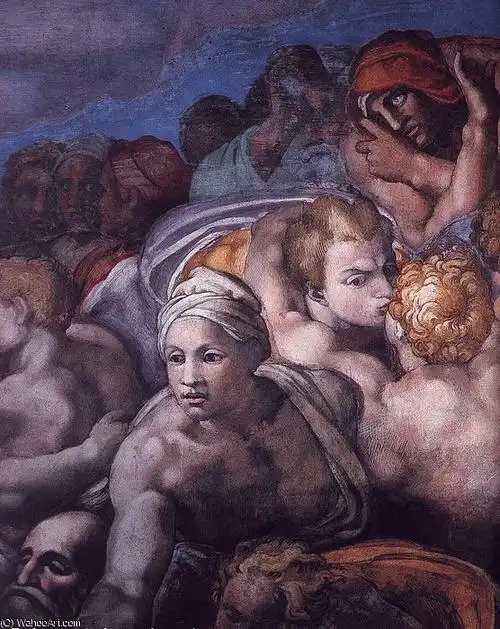 "正确的 - 最后的审判(详细)91" 通过 michelangelo buonarroti (1475