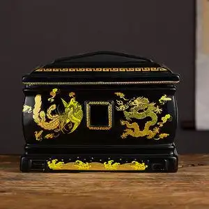 新品镇陶瓷坟金龙凤m大棺材拣敛捡骨灰盒坛男防迁寿乌女腐蚀保护