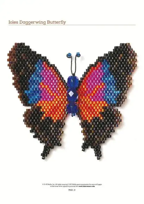 串珠图解蝴蝶②