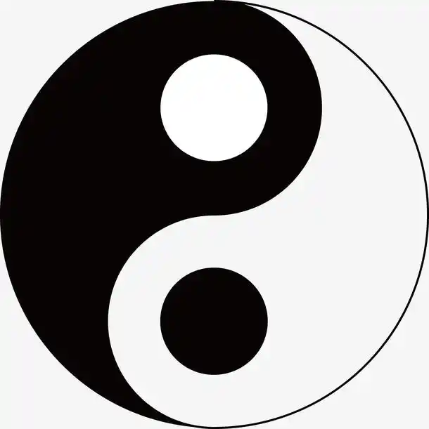 黑色的太极图免抠素材免费下载_觅元素51yuansu.com