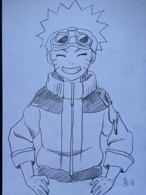 鸣人的六道模式简笔画