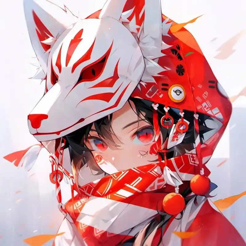 嘘——是魔法还是诅咒~狐狸面具男生头像第二弹登场!