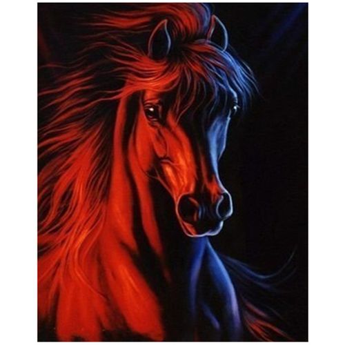十字绣马_钻石绣冰与火钻石画满钻点钻十字绣新款客厅书房动物马图