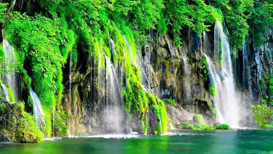 山水风景瀑布_1920x1080_高清视频素材下载(编号:2669443)_舞台背景