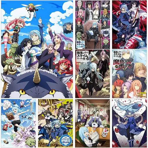 日本动漫关于我转生成为史莱姆这件事海报动漫二次元挂画壁画批发