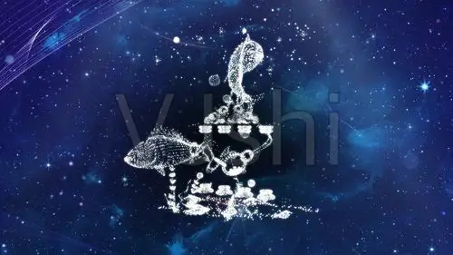 双鱼座星座星空旋转梦幻星辰宇宙