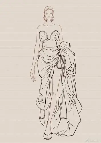 服装设计效果图|线稿练习