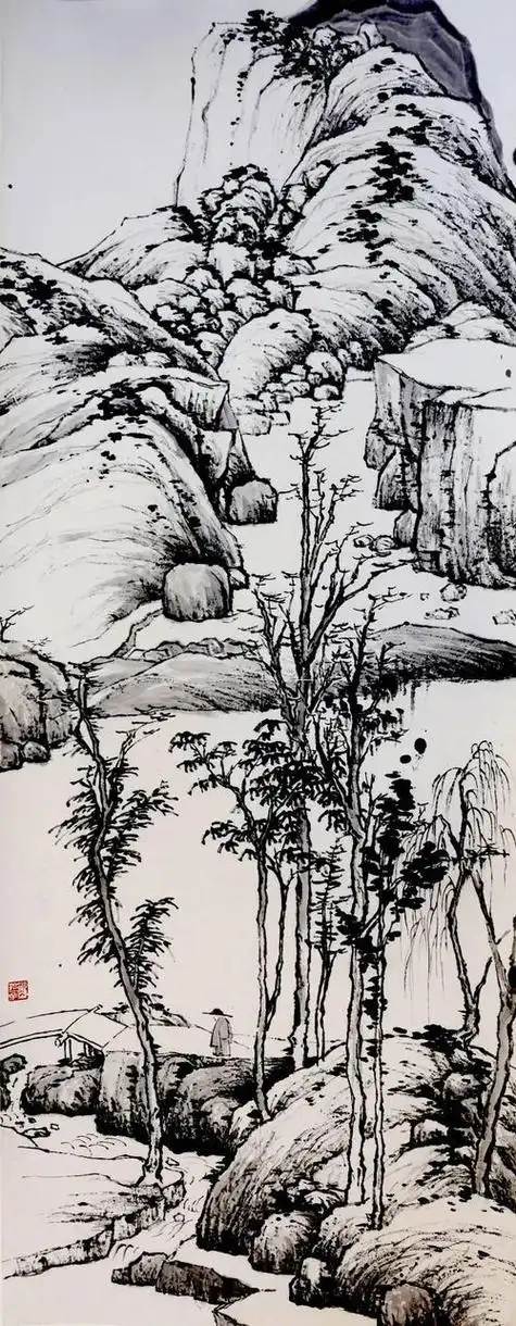 水墨山水画入门水墨画初学者入门教程山水