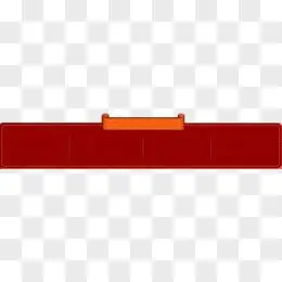 红色立体方形带卷轴框架