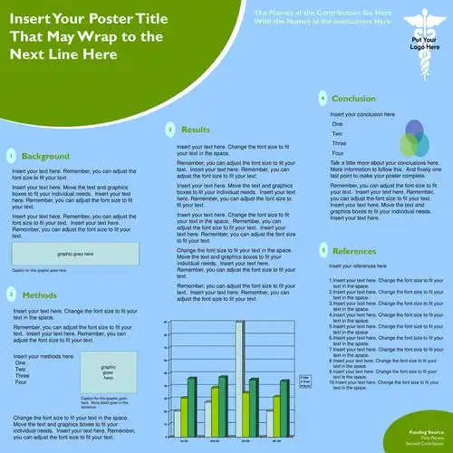 学术海报模板4浅绿色