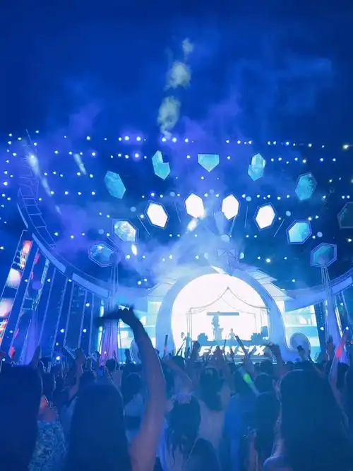 董欣女孩儿大型蹦迪现场