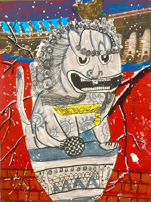 2020年中海综合提高班21轮作品《石狮子》