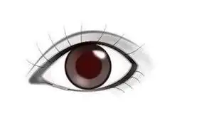 画眼睛简笔画涂了颜色的