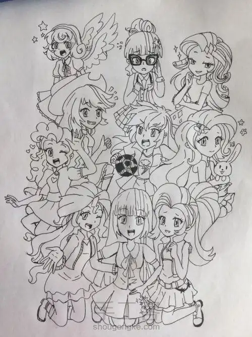 小马宝莉小马国女孩大合照