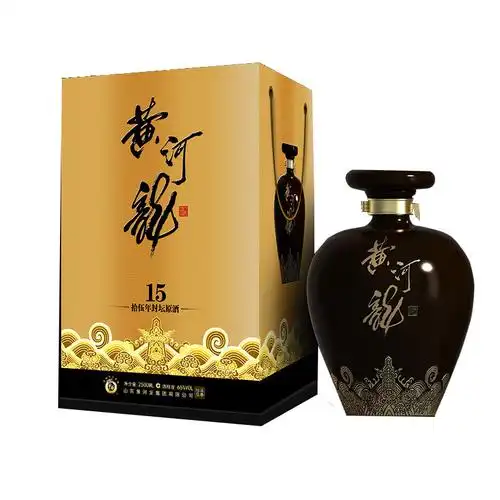黄河龙官方国产浓香型纯粮食高粱高度白酒封坛十五年原酒礼盒